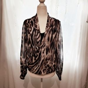 Jennifer Lopez Animal Print Top w/ Cami Size S